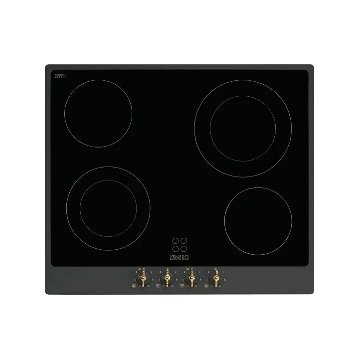 Стъклокерамичен плот SMEG P864AO, Серия Coloniale, 60 см, Антрацит, (19392)