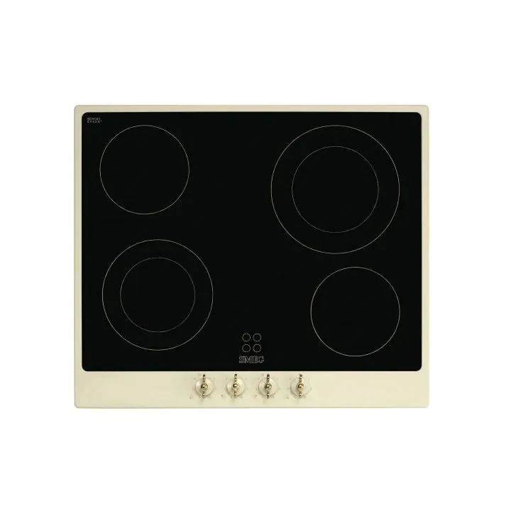 Стъклокерамичен плот SMEG P864PO, Серия Coloniale, 60 см, Крем, (19393)