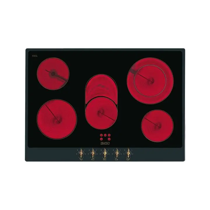 Стъклокерамичен плот SMEG P875AO, Серия Coloniale, 72 см, Антрацит, (19391)