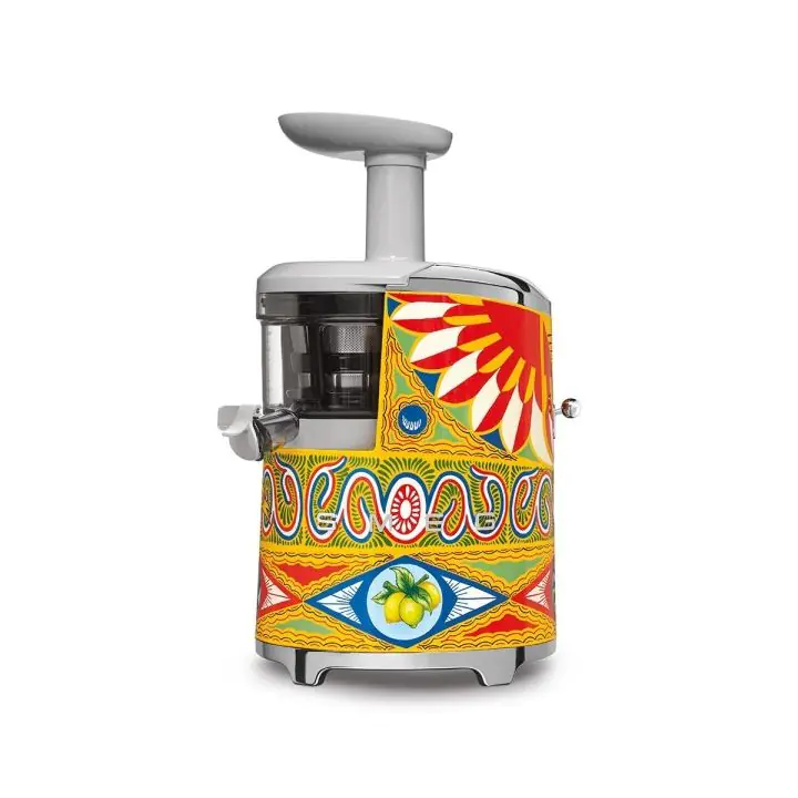 Бавнооборотна сокоизстисквачка SMEG SJF01DGEU с дизайн на Dolce & Gabbana, 50s Style, 43 об/мин, 150 W, (19874)