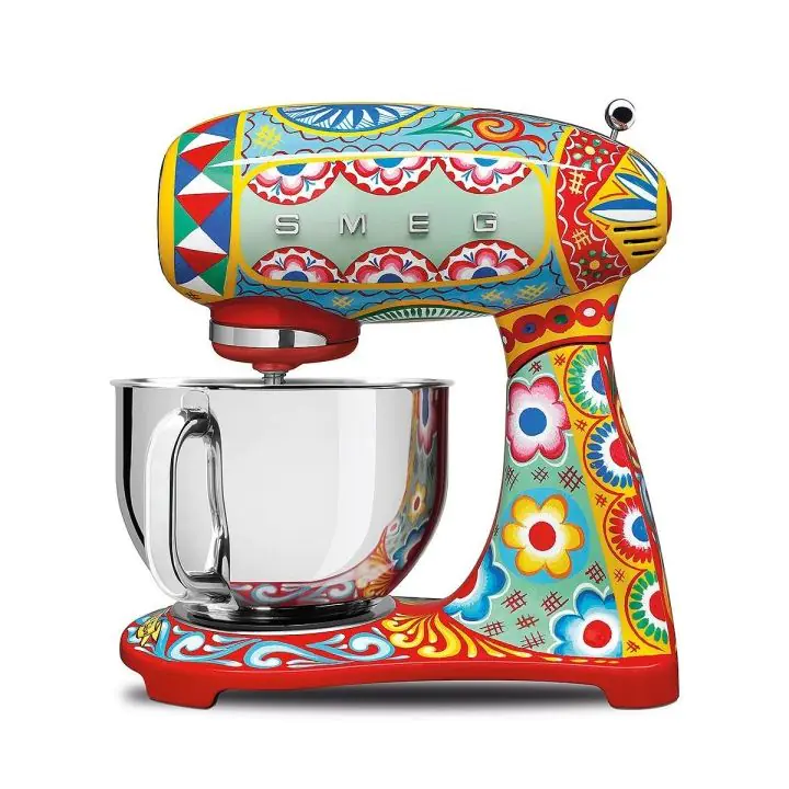 Планетарен миксер SMEG SMF03DGEU с дизайн на Dolce & Gabbana, 50s Style, 4.8 л. купа, 800W, (19873)
