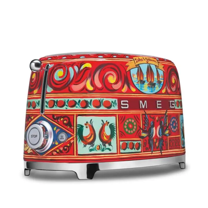 Тостер SMEG TSF01DGEU с дизайн на Dolce & Gabbana, 50s Style, 2 филии, 950W, (19850)
