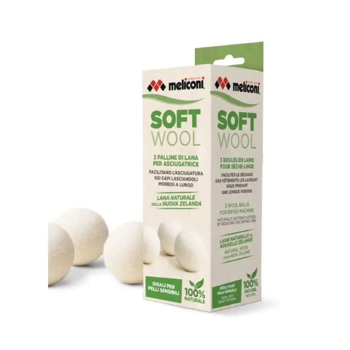 Аксесоар за сушилня Meliconi SOFT WOOL 621026 вълнени топки, (35931154)