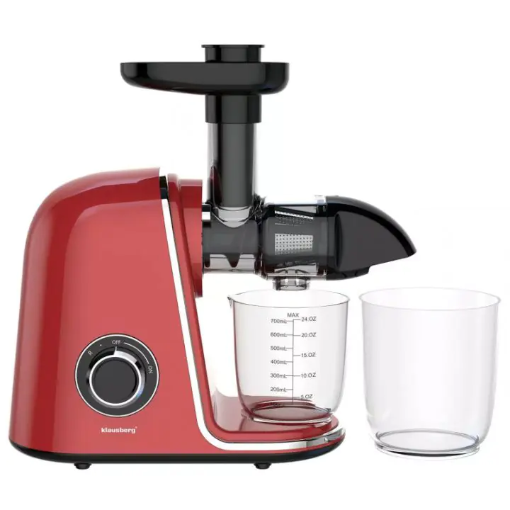 Сокоизстисквачка Klausberg KB 7870, 150 W, 700 мл, 7-сегментен шнек, Обратен ход, Аксесоари, Червен, (35944538)