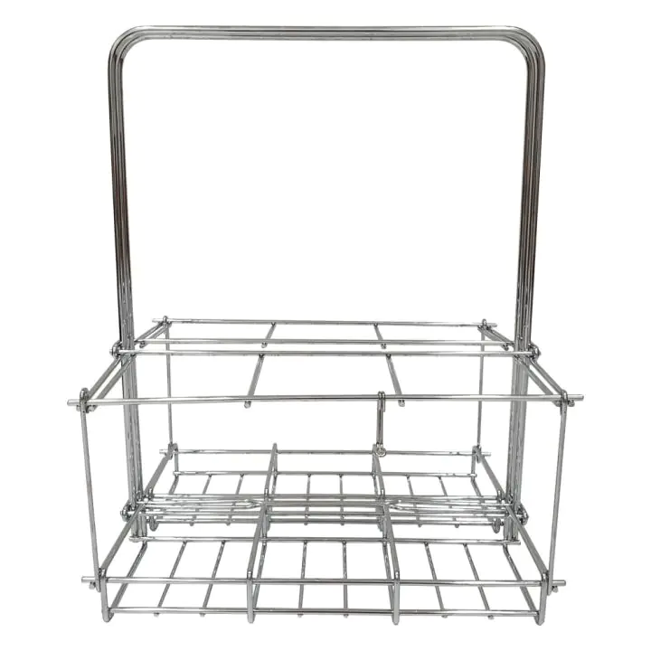 Сгъваема поставка за бутилки Kikkerland BA50, Стояща, Хром