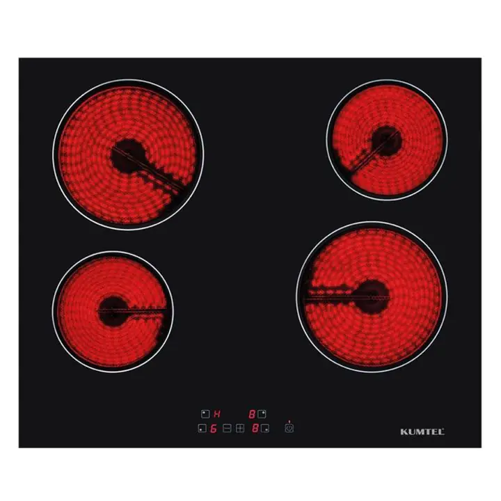 Стъклокерамичен плот за вграждане Kumtel V6-04T, сензорно управление, 6000W, черен, (20469)
