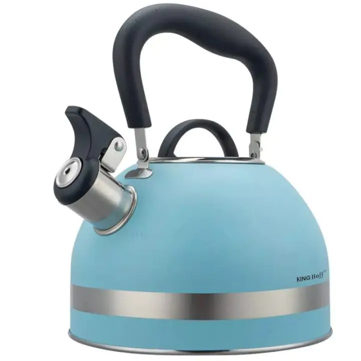 Свирещ чайник Kinghoff KH 1857, 1.8л, Индукция, Топлоизолирана дръжка, Син, (35922741)