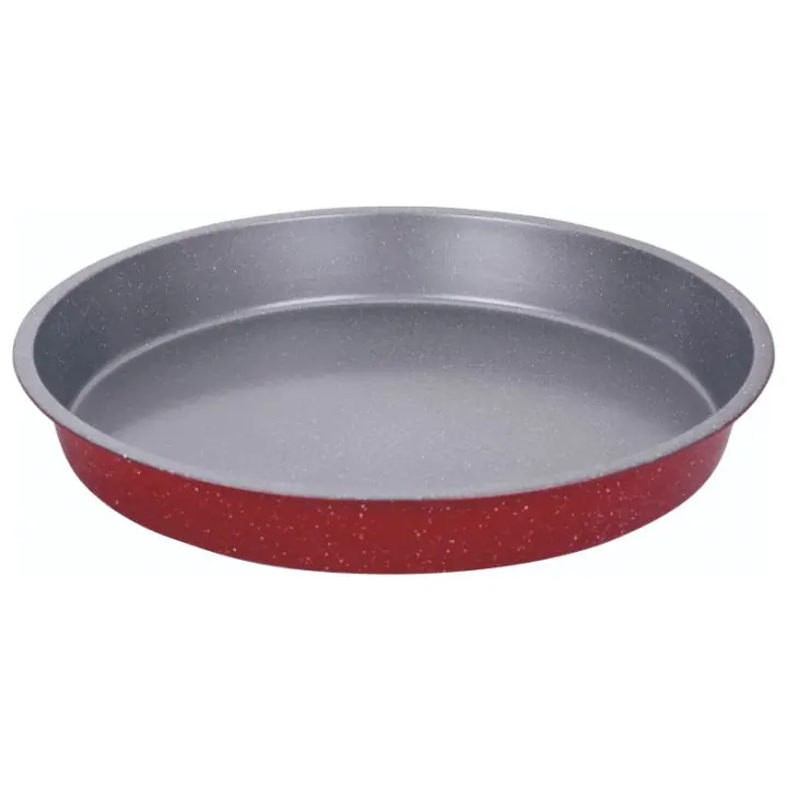 Тава за печене Oliver Voltz OV51222RN36, 36 см, Въглеродна стомана, Мраморно покритие, Червен, (35922582)