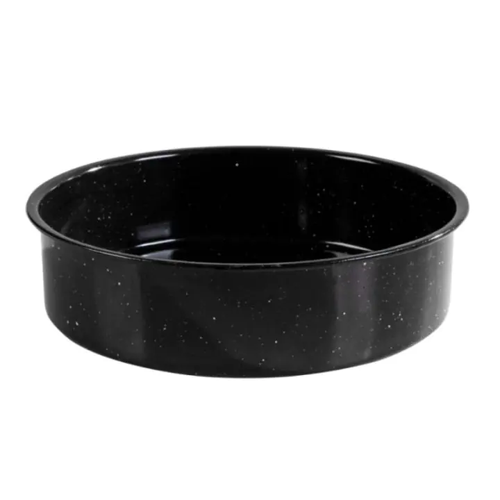 Тава за печене Rosberg R51222JR28, 28 см, Емайл, Незалепващо покритие, Индукция, Черен, (20637)