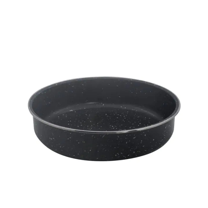 Тава за печене Rosberg R51222MR26, 26 см, Мраморно покритие, Черен, (20308)