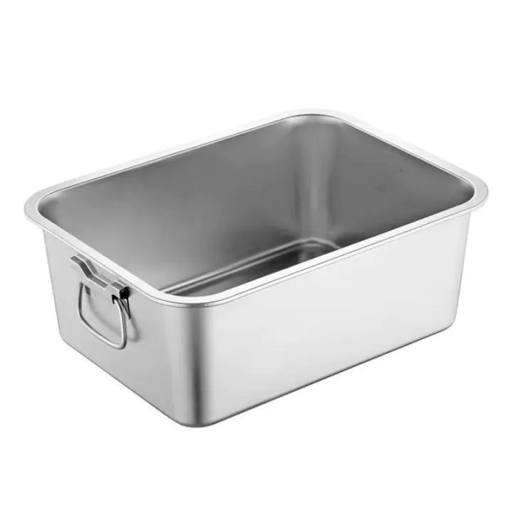 Тава за печене с дръжки Rosberg R51222K6010, 60x40x10 см, Неръждаема стомана, Правоъгълна, Инокс, (35922568)