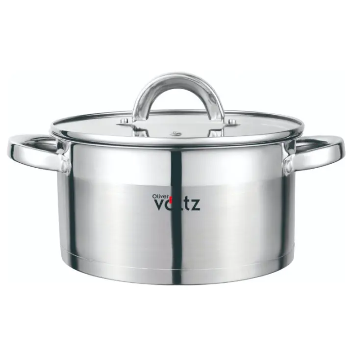 Тенджера Oliver Voltz OV51210S20, 3.6 л, 20x11.5 см, Мерителна скала, Дебело дъно, Индукция, Инокс (35947380)