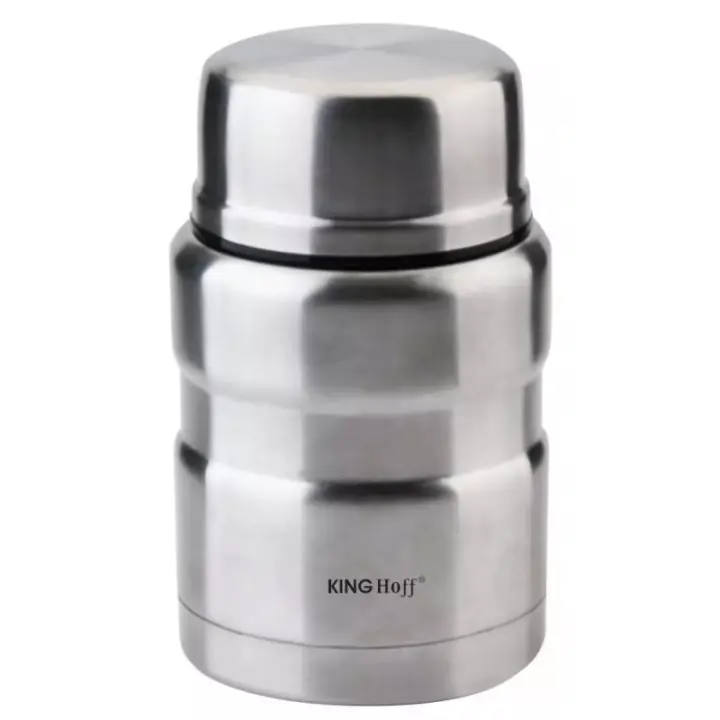 Термос за храна Kinghoff KH 1457, 0.5 литра, Двойна стена, Лъжичка, Инокс, (9999KH1457)