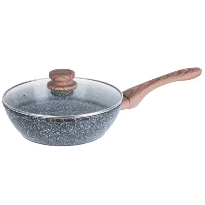 Тиган уок Kinghoff KH 1583, 24cm, Индукция, Тройно гранитно покритие, Сив, (35922785)