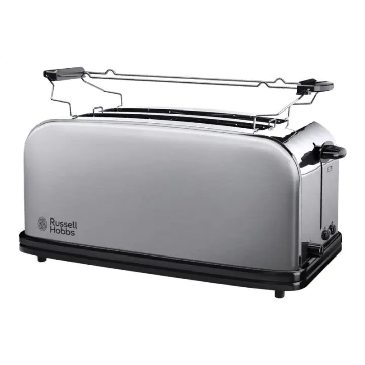 Тостер Russell Hobbs Adventure 23610-56, 1600 W, За 4 филийки, 6 степени, Perfect Toast система за равномерно изпичане, Затопляне, Инокс, (12927)