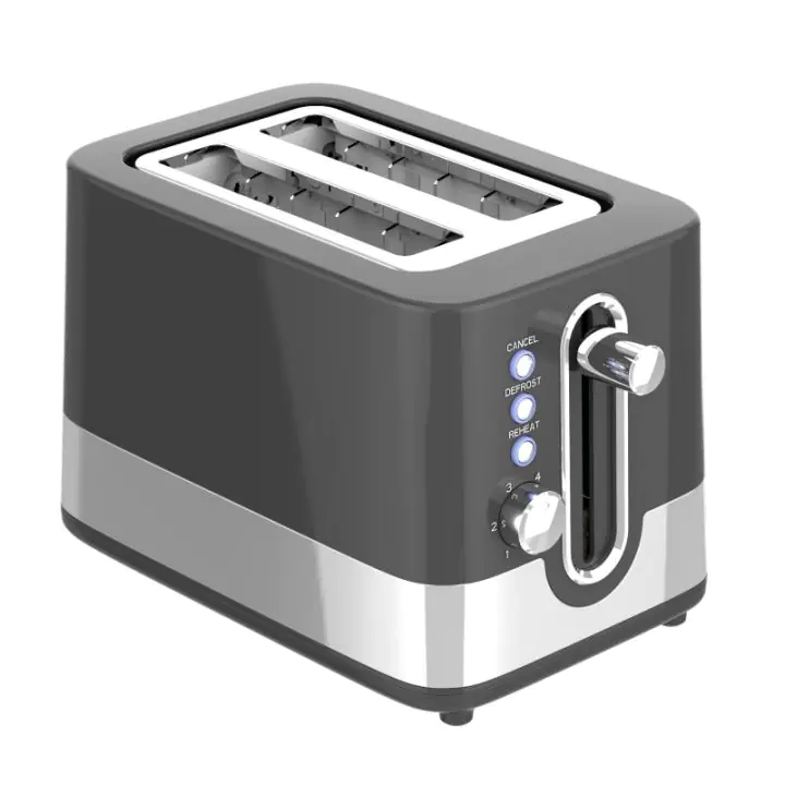 Тостер за хляб Oliver Voltz OV51440I, 800W, 6 степени, Центриране, Тавичка за трохи, Черен/инокс, (35945584)