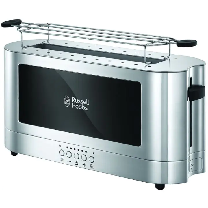 Тостер за хляб Russell Hobbs Elegance 23380-56, 1420W, 2 филии, 6 степени, LED индикация, Lift & Look, Инокс/черен, (35944732)