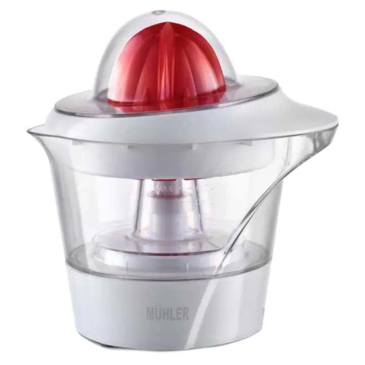 Цитрус преса Muhler MJ-2505, 25W, 500мл, Автоматичнo въртене, Бял/червен, (16992)