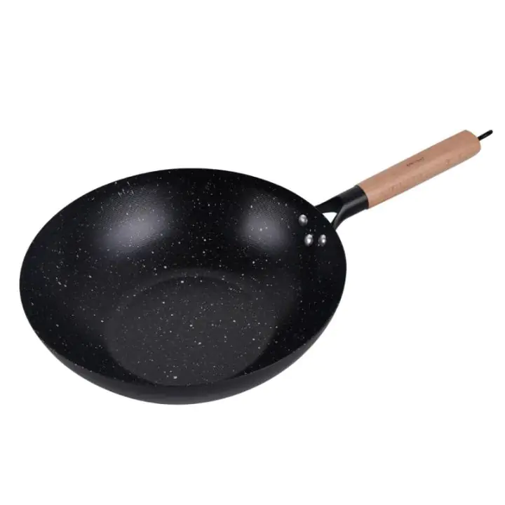 Уок тиган Kinghoff KH 1983, 30 см, Мраморно покритие, Индукция, Черен, (35946013)