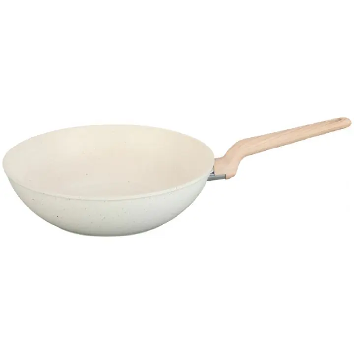 Уок тиган Oliver Voltz Nice OV54420E30, 30 см, Мраморно покритие, Индукция, Бежов, (35931054)