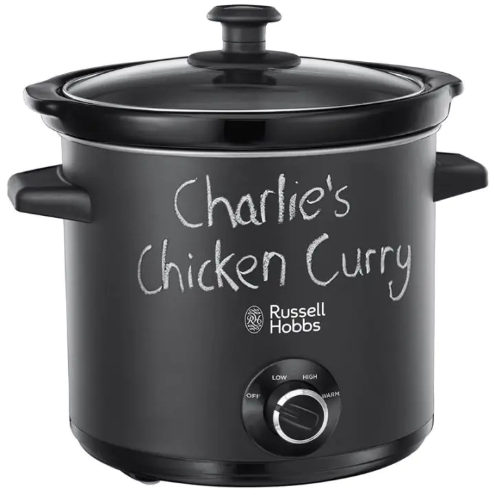 Уред за бавно готвене Slow cooker Russell Hobbs 24180-56 Chalkboard, 3.5 литра, Керамичен съд, 3 програми, Черен, (9RH2418056)