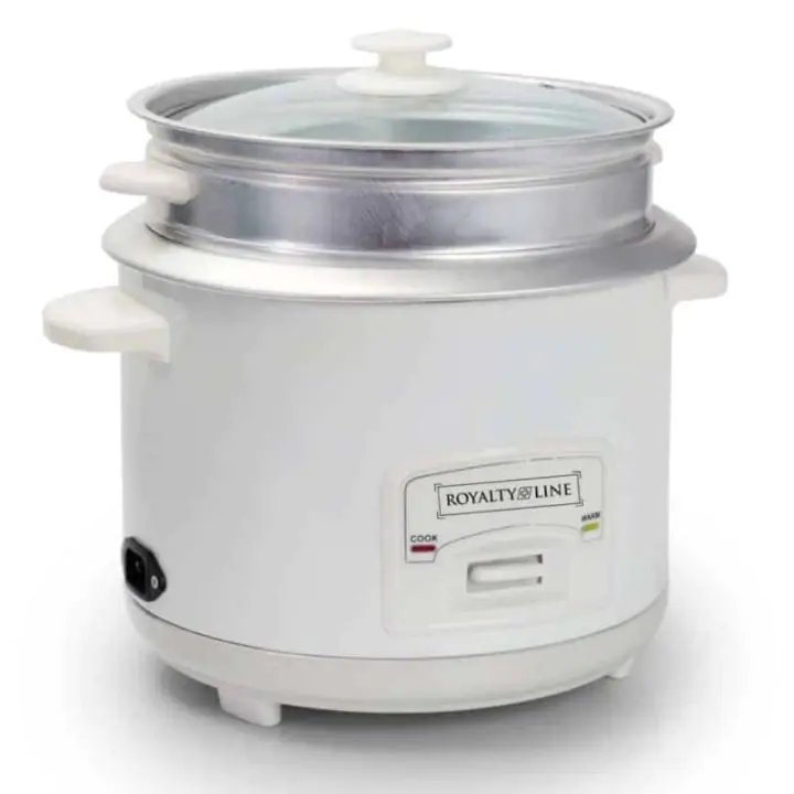 Уред за варене на ориз Royalty Line RL-RC18.10D, 700 W, 1.8l, Автоматично изключване, Бял, (11180)