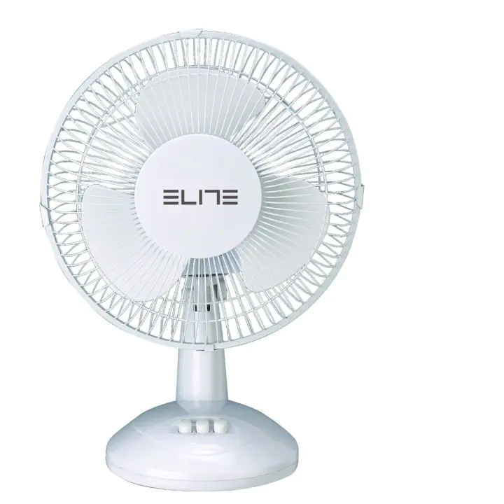 Вентилатор ELITE EFT-0441, настолен, 9 инча, 20W, бял, (16168)