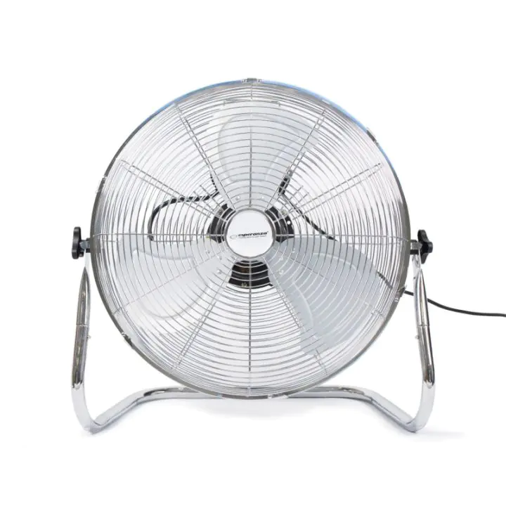 Вентилатор за под Esperanza EHF006 Cyclone, 110W, 45 см, 3 скорости, 116м3/мин, Алуминиеви перки, Сребрист/хром, (9999EHF006)