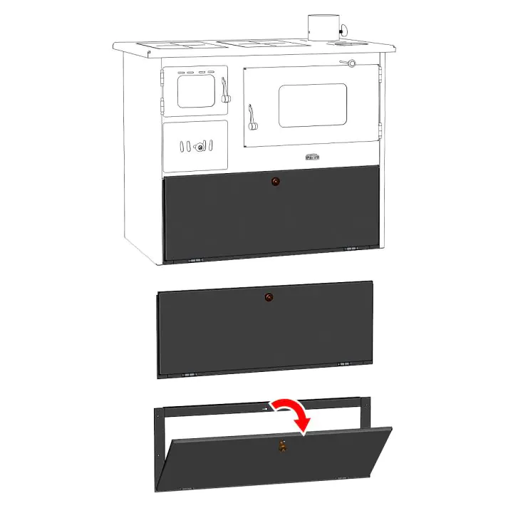Врата декоративна за готварска печка PRITY 2P50, (35940586)
