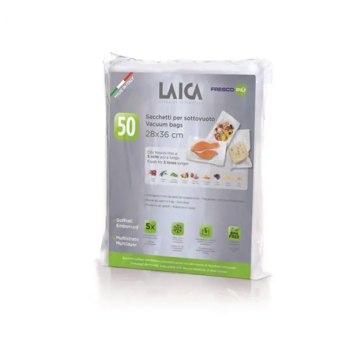 Гофрирани релефни пликове за вакуумиране Laica 28x36 см - 50 бр. VT35002