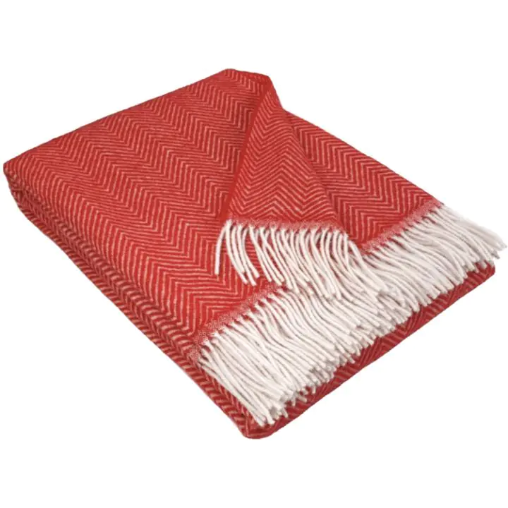 Червено вълнено одеяло - перфектно за студените месеци, (22296)