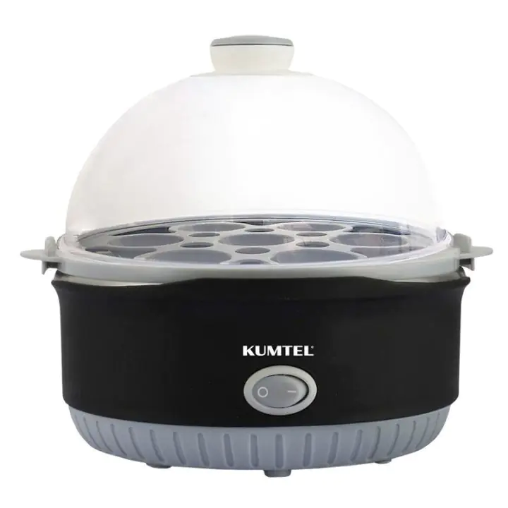 Яйцеварка KUMTEL HEB-01, 350W, 7 яйца, Индикатор за мощност, Черен/сив, (35922715)