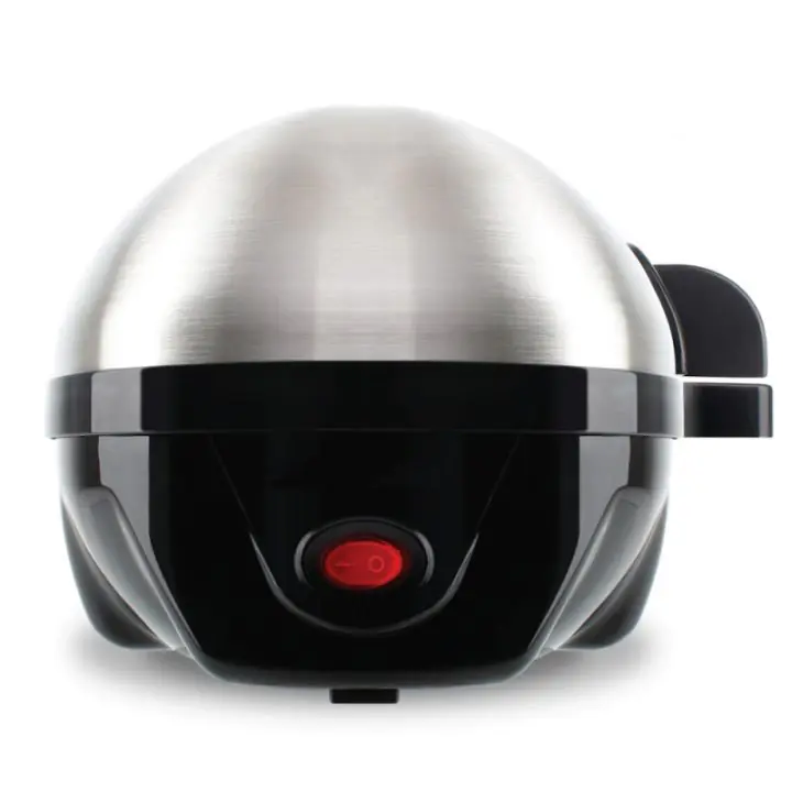 Яйцеварка Rosberg R51982C, 350W, За 7 яйца, Автоматично икзлючване със сигнал, Неръждаема стомана, Черен/инокс, (35931037)