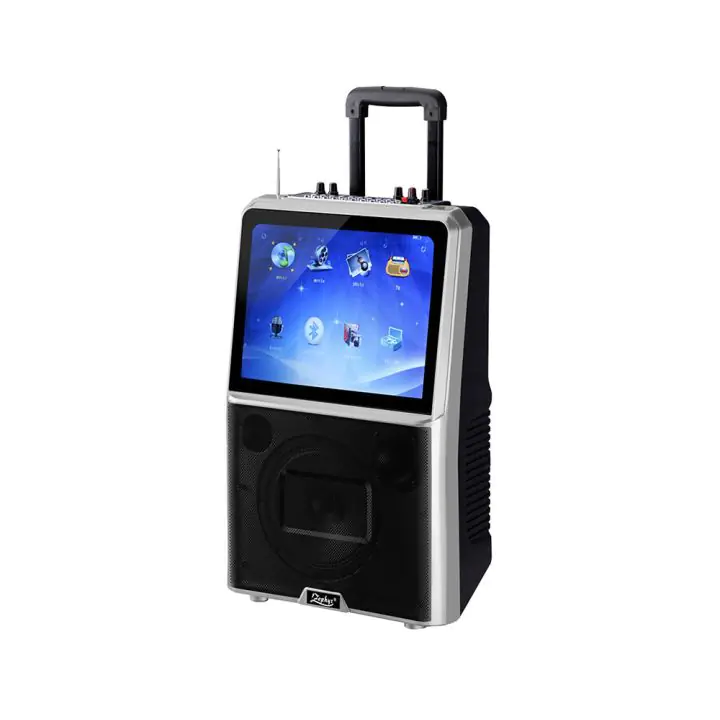 Караоке тонколона ZEPHYR ZP 9999 E, 15" цветен LED дисплей, Bluetooth, MP3, 2 бр. безжични микрофона, Черен, (18335)