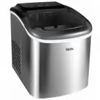 Ледогенератор Oliver Voltz OV51447CS, 120W, 12кг/24 часа, 1.3 л, 9 кубчета за цикъл работа, Индикатор за лед и вода, Инокс, (35930999)