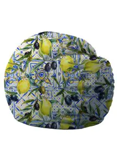 Барбарон 600л. King Size, Mediterranean Vibe, Перящ се калъф, Пълнеж с микс от мемори пяна и дунапрен, Принт, (16981)