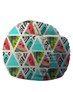 Барбарон 600л. King Size, Watermelon Sugar, Перящ се калъф, Пълнеж с микс от мемори пяна и дунапрен, Принт, (16974)