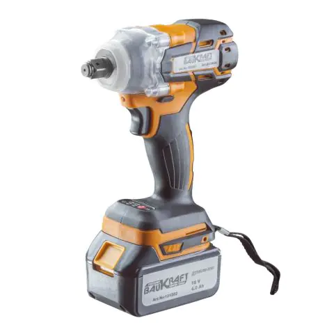 Гайковерт безч. 3-ск. 320Nm 1/2" 18V 4Ah куфар BAUKRAFT BK-BCIW08, (35924404)