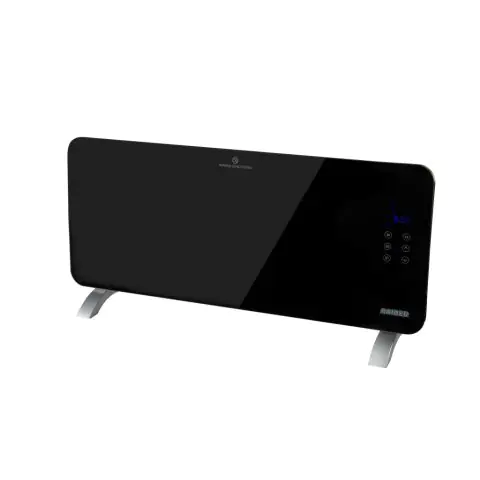 Конвектор със стойка 2kW черно стъкло LED RAIDER RD-PH03, (35929692)