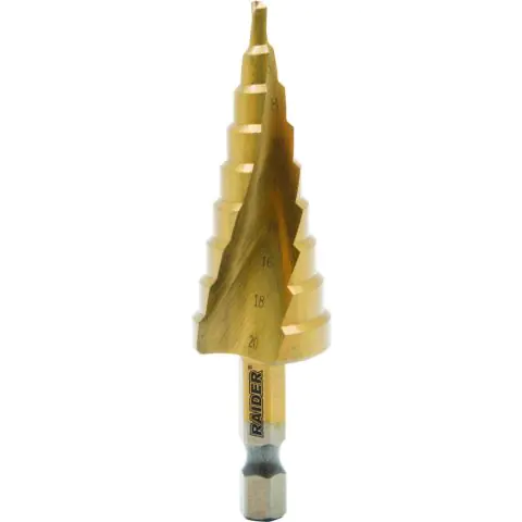 Свредло за ламарина стъп. HEX 1/4" ø4-20mm, (35925316)