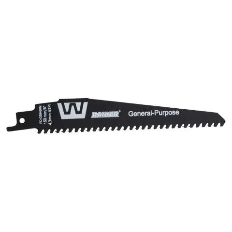Нож за саблен трион универсален 150mm 4,3mm 6TPI RAIDER RD-GS940HM, (35930299)