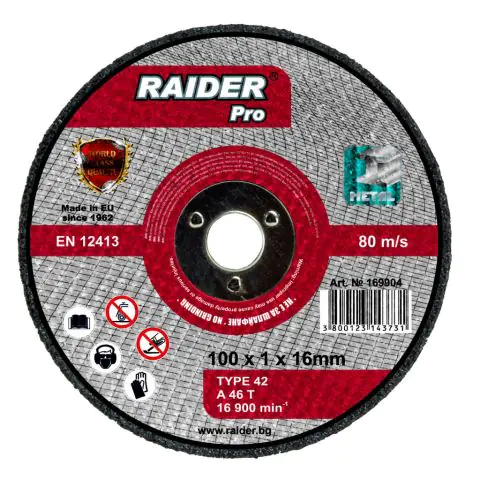 Диск за метал за пневматичен ъглошлайф ø100x1x16mm, (35925816)