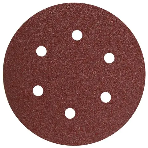 Шкурка VELCRO ø150mm К180 с 6 отвора 10бр, (35925868)