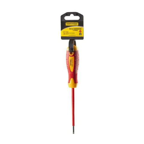 Отвертка изолир. 1000V права 3.0x100mm CR-V Topmaster Professional, (35926071)