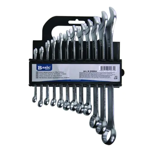Ключ звездогаечен к-т 12бр 6-22mm на стойка Basic Skillco, (35926520)