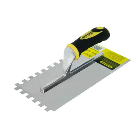 Маламашка пластмасова дръжка 280х130mm с гребен 10x10 Topmaster Professional, (35926951)