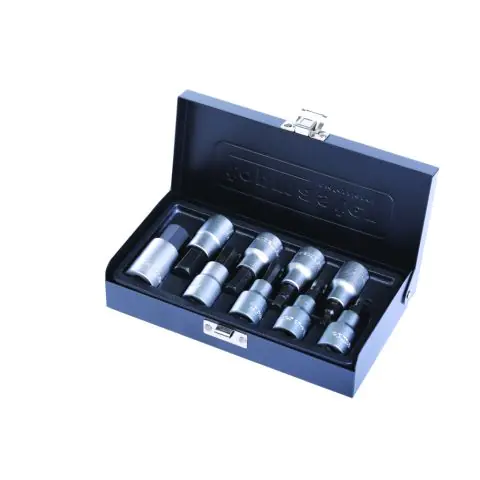 Вложки шестостен 1/2" 4-17mm к-т 9бр CR-V Topmaster Professional, (35927134)