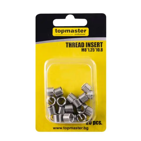 Резбови приставки M8*1.25*10.8, 20бр. Topmaster Professional, (35929651)