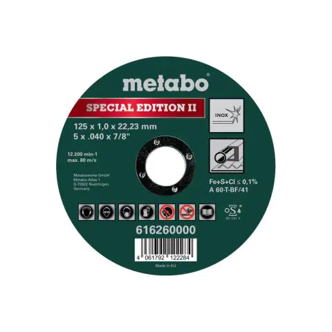 Диск за метал 125х1.0х22.2mm A60T BF41 Inox, (35929056)