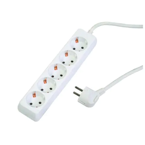 Разклонител 5 гнезда с кабел 3.0m х1.5mm2 MK, (35929346)